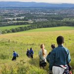 Scouts hike the Hill of Beath